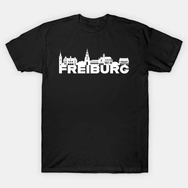 Freiburg Germany Skyline Gift Idea T-Shirt by DHLDS